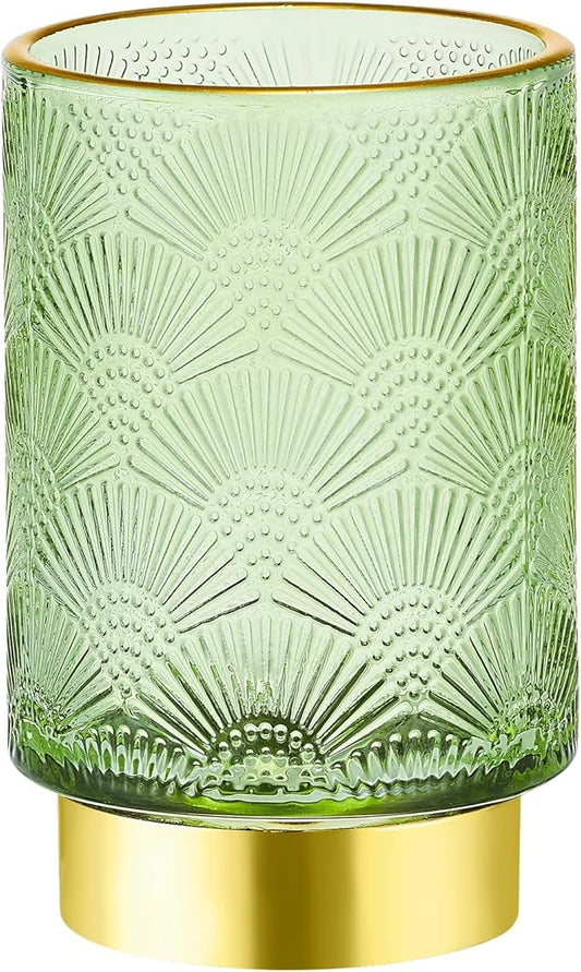 Makeup Brush Holder Organizer,Toothbrush Holders,Desk Pen Pencil Holder,Multifunctional Vintage Glass Brush Cup（A41-1-US）