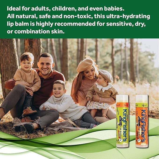 Lip Balm Mint,100% Natural Moisturizing Lip Balm, Ultra Hydrating Lip Care, Original Noni Oil & Virgin Coconut Oil, Fresh Mint Flavor Lip Care (Pack of 2)