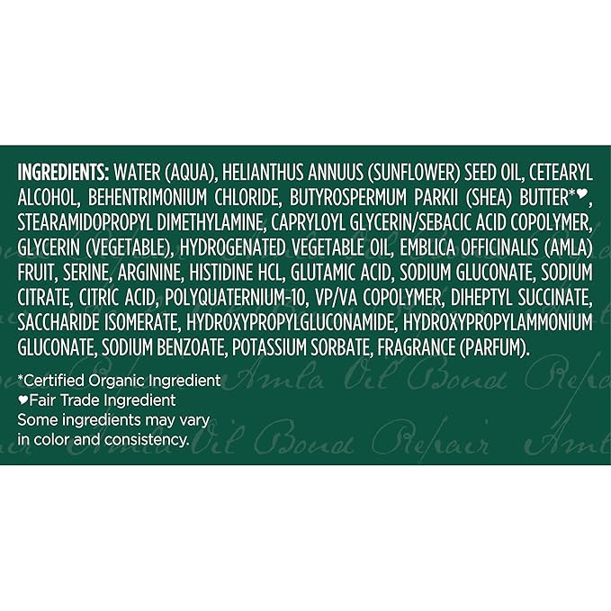 SheaMoisture Bond Repair Leave-In Conditioner AmlaOil Protects Against Damage & Strengthens Hair Bonds with Hydroplex Technology & AmlaOil For Less Breakage with Restorative HydroPlex Infusion 11fl oz