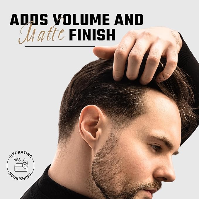 David Darko Hair Clay for Men – 100% Natural Matte Finish | Medium Hold, Easy to Wash Out | Texturizing & Styling Clay | USA-Formulated 2.82 oz