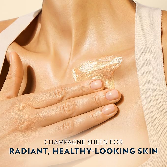 Vaseline Glazed and Glisten Sunlit Glow Body Gel Oil Vanilla Cocoa Shimmering with Ultra-Hydrating Lipids and 100% Pure Cocoa Butter, 6.8 Oz