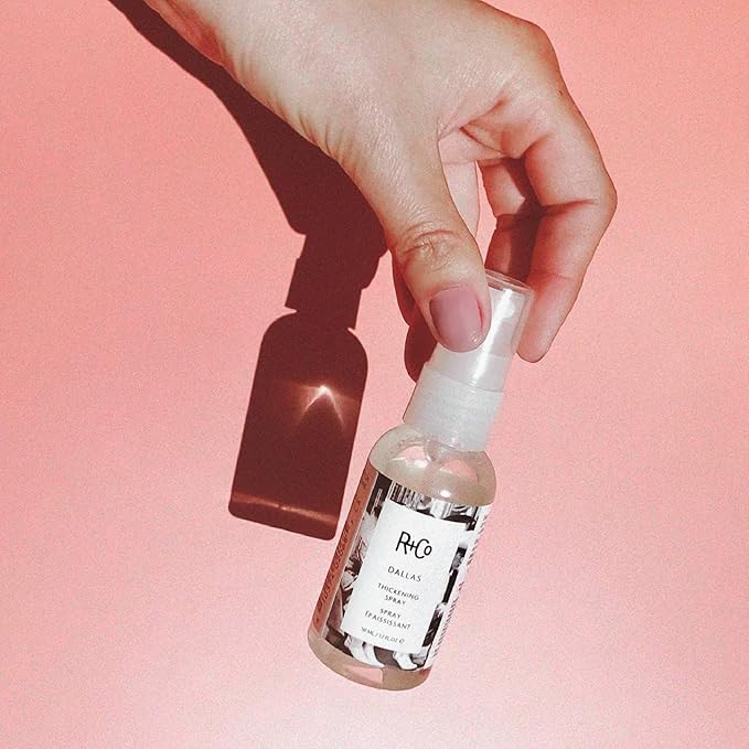 R+Co Dallas Hair Thickening Spray Travel Size | For Smooth, Body-Boosting Style without Stiffness | Ultimate Volume, Control, and Shine | TSA Approved | Set of 2