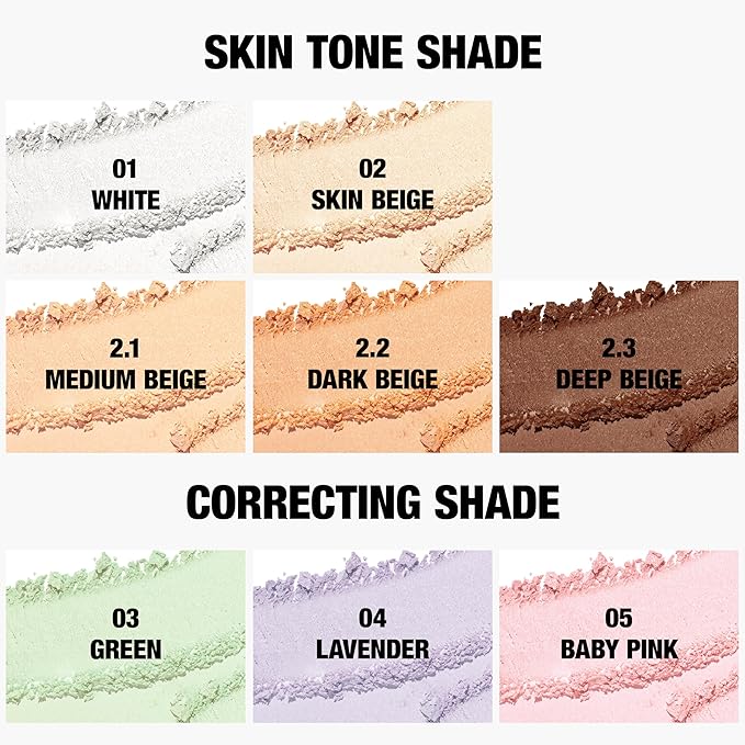 TFIT Translucent Set Finishing Powder - Sebum Control Face Loose Powder, Matte & Silky Finish, Lightweight, Long-lasting, Korean Makeup Setting Powder (2.3 Deep Beige, 0.24 Oz.)