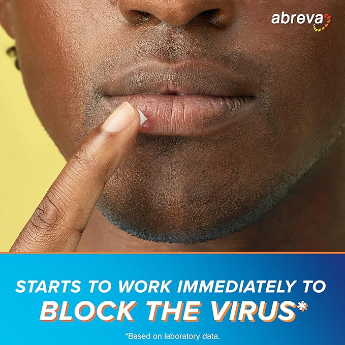 Abreva 10 Percent Docosanol Cold Sore Treatment, Fever Blister and Cold Sore Cream - 0.07 oz plus ChapStick Moisturizer Original Lip Balm - 0.15 oz Value Pack