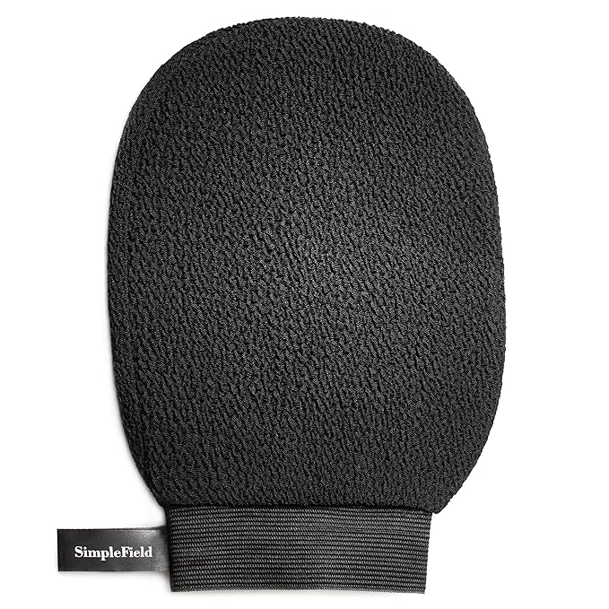 Korean Exfoliating Mitt for Remove Dead Skin. 100% Viscose Deep Kessa Exfoliating Glove for Body Scrub, Keratosis Pilaris and Self Tanning Removal. Easily Smooth Skin Surface. (1 Piece)