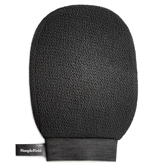 Korean Exfoliating Mitt for Remove Dead Skin. 100% Viscose Deep Kessa Exfoliating Glove for Body Scrub, Keratosis Pilaris and Self Tanning Removal. Easily Smooth Skin Surface. (1 Piece)