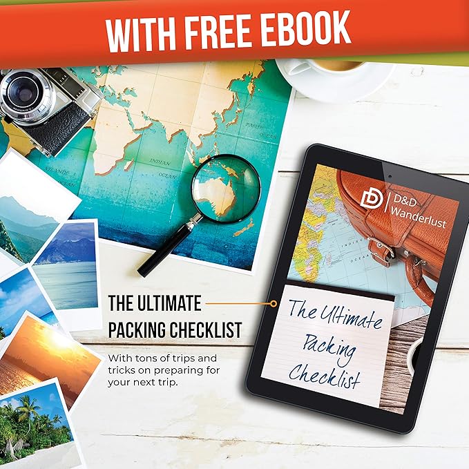 D&D Hanging Travel Toiletry Bag for Men and Women – Large Cosmetics, Makeup and Toiletries Organizer Kit with 10 Compartments, YKK Zippers, XXL Metal Swivel Hook, Water-Resistant Nylon