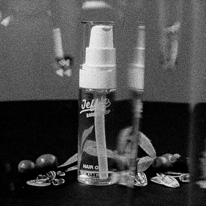 Jeff’s Barbershop Hair Oil for Men & Women, Fresh Scent - Nourishing Serum Repairs & Restores Shine to Dry, Damaged, Frizzy Hair - Heat Protectant from Styling Tools (2.2 fl oz)