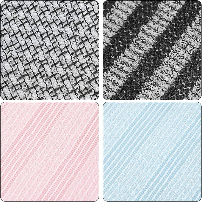 Exfoliating Washcloth Shower Towel - 2 Pack Back and Body Scrubbers for Smooth Skin | Quick-Drying, Durable, and Gentle for Sensitive Skin (Gray+Pink)