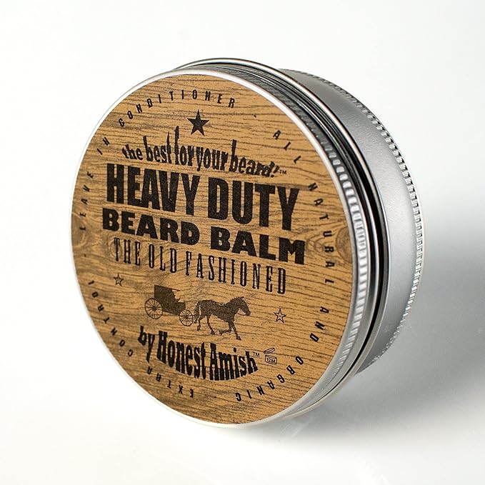 Honest Amish Heavy Duty Beard Balm -New Large 4 Ounce Twist Tin