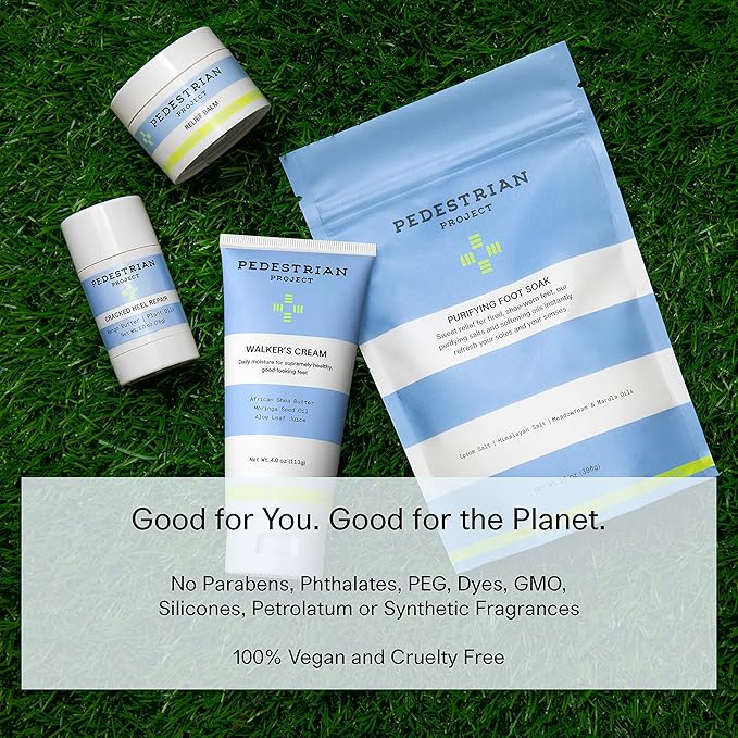 Cracked Heel Repair Foot Care Balm, Smooths & Fills Cracks & Rough Skin with Healing Shea & Mango Butters, Vegan, Cruelty Free, 1 oz