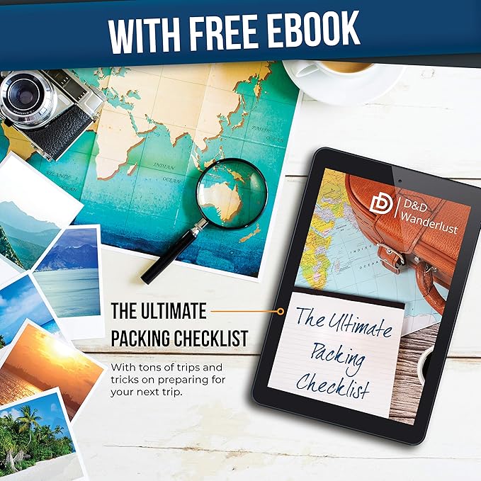 D&D Hanging Travel Toiletry Bag for Men and Women – Large Cosmetics, Makeup and Toiletries Organizer Kit with 10 Compartments, YKK Zippers, XXL Metal Swivel Hook, Water-Resistant Nylon