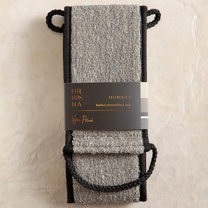 Urbana Spa Prive Men's Bamboo Charcoal Collection, Back Strap