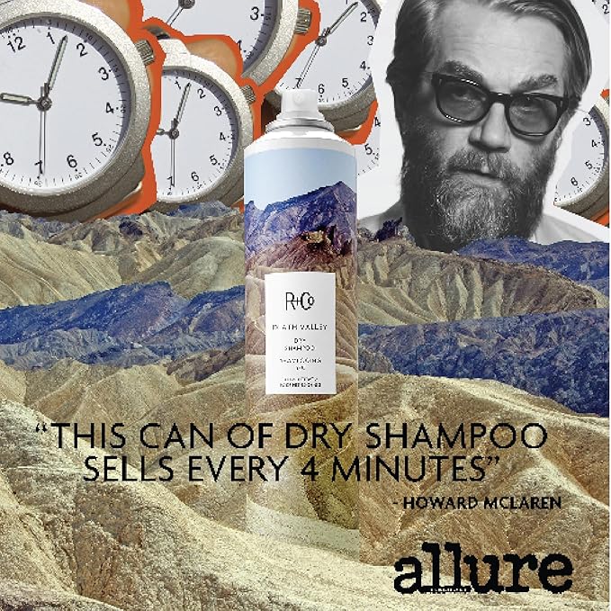 R+Co Death Valley Dry Shampoo Travel Size | Lightweight No Residue Spray for Oil Control and Volume Boost | TSA Approved | Vegan + Cruelty-Free | Pack of 2