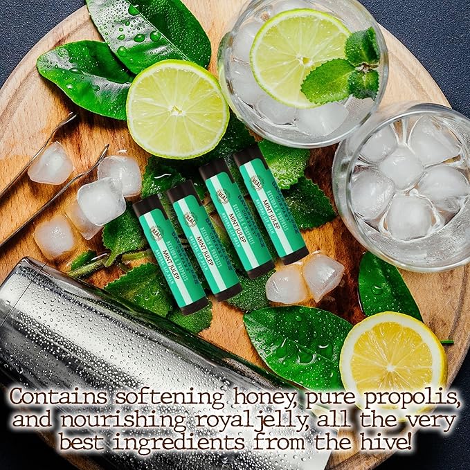 Savannah Bee Company Mint Julep Lip Balm, 0.15-Ounce (Pack of 4)