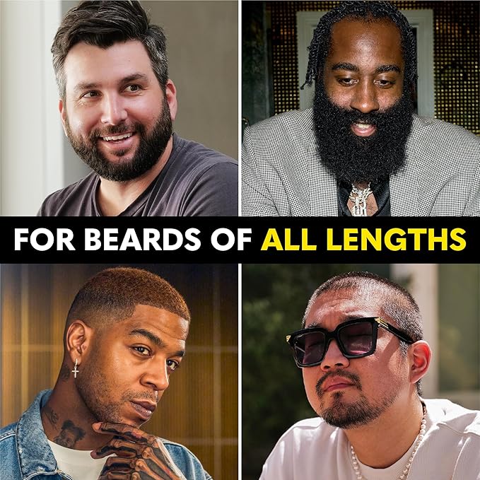 The Beard Club Brush, Comb, Pick and Scissors Grooming Kit for Men's Beards and Mustaches - Gift Set