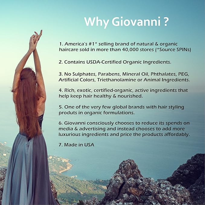 GIOVANNI 2chic Ultra-Moist Deep, Deep Moisture Hair Mask - Avocado & Olive Oil, Creamy Hydration Formula, Enriched with Aloe Vera, Shea Butter, Botanical Extracts, No Parabens, Color Safe - 5 oz