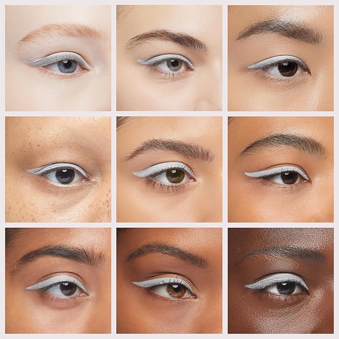 Erinde White Gel Eyeliner, Waterproof Cream Eyeliner Gel Pot, High-Intensity Pigments Long Lasting Smudge-Proof Eye Liner Eyebrow Makeup, Waterline Matte Eye Liner with 2PCS Brushes, 04 White