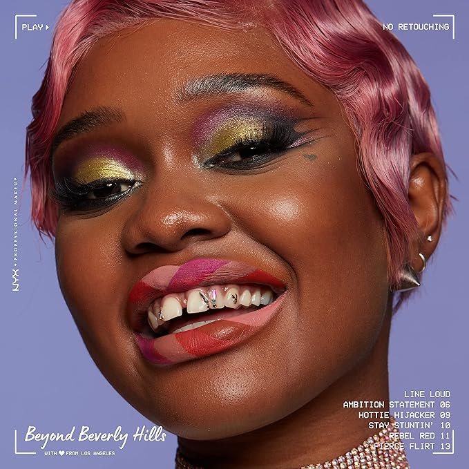 NYX PROFESSIONAL MAKEUP Line Loud Lip Liner, Longwear and Pigmented Lip Pencil with Jojoba Oil & Vitamin E - Stay Stuntin' (Midtone Bright Orange)