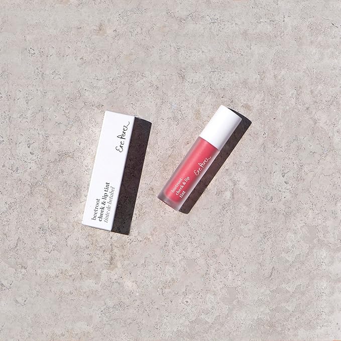 Ere Perez - Natural Beetroot Cheek + Lip Tint | Water-Resistant, Long-Lasting, Hydrating, Vibrant | Blue Agave, Rosehip Oil, Vitamin E | Vegan, Cruelty-Free, Clean Beauty (Fun-Pink)