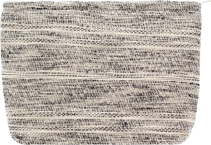 Makeup Bags for Purse Zipper Cosmetic Pouch Large Travel Canvas Make Up Organizer Tool Pouch for Women and Girls,Ripple Grey