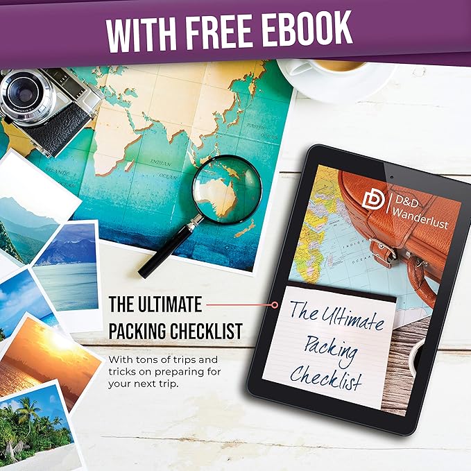 D&D Hanging Travel Toiletry Bag for Men and Women – Large Cosmetics, Makeup and Toiletries Organizer Kit with 10 Compartments, YKK Zippers, XXL Metal Swivel Hook, Water-Resistant Nylon